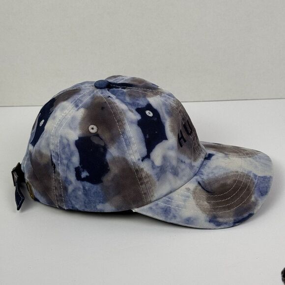 HUF SKATEBOARD CREW SPOT DYED BLUE MENS ADJUSTABLE STRAPBACK SPORT HAT 6 Panel - Picture 2 of 12